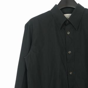 マルタンマルジェラ Martin Margiela 06SS 00's 本人期 ロングスリーブ ボタンダウンシャツ 長袖 2 ブラック 黒 28DL001 メンズ