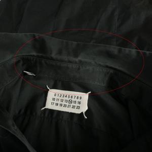 マルタンマルジェラ Martin Margiela 06SS 00's 本人期 ロングスリーブ ボタンダウンシャツ 長袖 2 ブラック 黒 28DL001 メンズ
