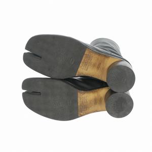 メゾンマルジェラ Maison Margiela TABI 足袋 タビブーツ レザー 6cmヒール 靴 43 ブラック 黒 メンズ