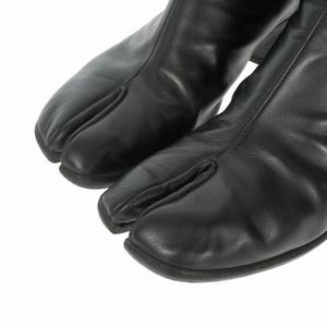 メゾンマルジェラ Maison Margiela TABI 足袋 タビブーツ レザー 6cmヒール 靴 43 ブラック 黒 メンズ