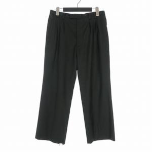 マルタンマルジェラ 14 Martin Margiela 14 09SS 本人期 タッククロップドパンツ ウールスラックス 46 ブラック 黒 28KA039 国内正規 メンズ