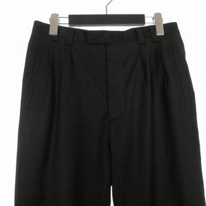 マルタンマルジェラ 14 Martin Margiela 14 09SS 本人期 タッククロップドパンツ ウールスラックス 46 ブラック 黒 28KA039 国内正規 メンズ