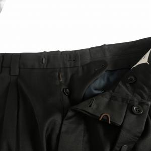 マルタンマルジェラ 14 Martin Margiela 14 09SS 本人期 タッククロップドパンツ ウールスラックス 46 ブラック 黒 28KA039 国内正規 メンズ