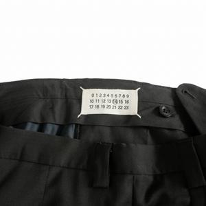 マルタンマルジェラ 14 Martin Margiela 14 09SS 本人期 タッククロップドパンツ ウールスラックス 46 ブラック 黒 28KA039 国内正規 メンズ