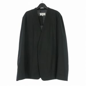 未使用品 メゾンマルジェラ Maison Margiela 25AW NO COLLAR JACKET ノーカラージャケット ブレザー 長袖 52 ブラック 黒 S50BN0447 国内正規 メンズ