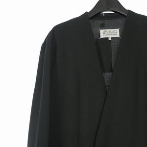 未使用品 メゾンマルジェラ Maison Margiela 25AW NO COLLAR JACKET ノーカラージャケット ブレザー 長袖 52 ブラック 黒 S50BN0447 国内正規 メンズ