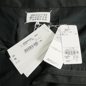 未使用品 メゾンマルジェラ Maison Margiela 25AW DRAWSTRING TROUSER テーパードパンツ スラックス 56 ブラック 黒 S50KA0530 国内正規 メンズ
