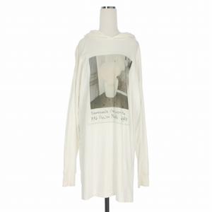 エムエムシックス メゾンマルジェラ MM6 Maison Margiela 19SS POLAROID PRINTED L/S フード付きプリントカットソー 長袖 XS ホワイト 白 S32GC0509 国内正規 レディース