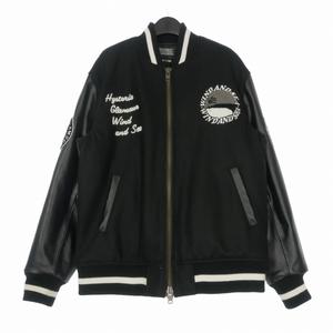 ヒステリックグラマー HYSTERIC GLAMOUR × ウィンダンシー WIND AND SEA 23AW バーシティジャケット スタジャン ブルゾン 長袖 XL ブラック 黒 メンズ