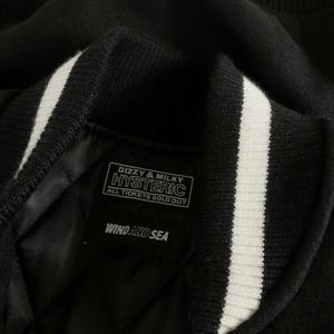 ヒステリックグラマー HYSTERIC GLAMOUR × ウィンダンシー WIND AND SEA 23AW バーシティジャケット スタジャン ブルゾン 長袖 XL ブラック 黒 メンズ