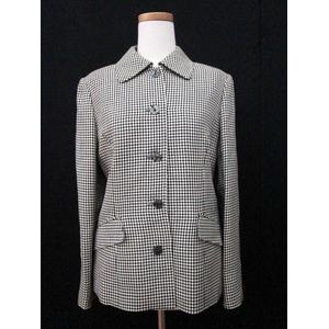 ロンドンガール❗️【アメリカ古着】超美品！ジャケットチェックウールベージュ黒赤白 ロンドンガール❗️【アメリカ古着】超美品！ジャケットチェック