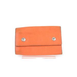 エルメス HERMES キーケース 4連 レザー □L刻印 オレンジ /kt