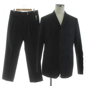 バーバリー BURBERRY HIGH BREAK JKT TECH SLACKS スーツ セットアップ 上下 テーラードジャケット タックパンツ 48R 黒 ブラック 8023653 8023139 /KU メンズ