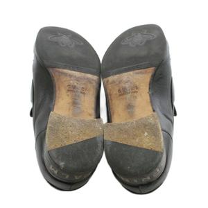 グッチ GUCCI ホースビット ローファー フリンジ レザー 8 黒 ブラック 699373 /AN メンズ