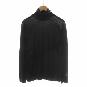 グッチ GUCCI ニット カットソー 長袖 刺繍 タートルネック ウール XXL 黒 ブラック 561006 X1438 /AN メンズ