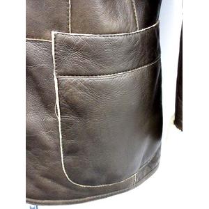 ヒューゴボス HUGO BOSS ムートン コート ジャケット レザー ボア 46