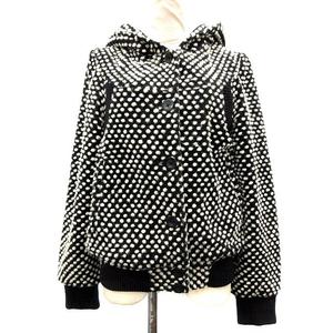 ツモリチサト TSUMORI CHISATO ジャケット フード 水玉 ドット 2 黒 白