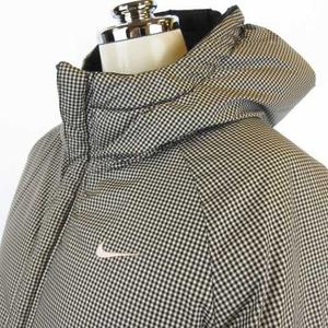 ✨美品✨NIKE ロングベンチコート白タグ ボア バックロゴ 刺繍 黒 XL NIKE ナイキ ベンチコート ロングコート 中綿 白 レディース XL