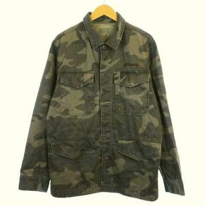 ステューシー Stussy カモフラ カバーオール ミリタリー ジャケット 迷彩柄 綿100 カーキ系 M Kk0110 メンズ 145 ベクトルパーク
