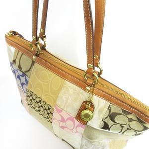 コーチ COACH 11711 シグネチャーストライプパッチワーク トートバッグ