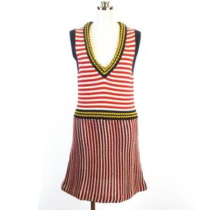 ミュウミュウ miumiu 美品 ノースリーブ コットンニットワンピース