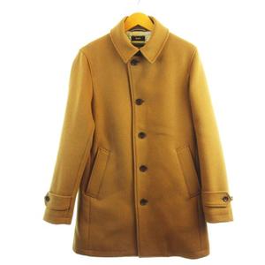 SHIPS キャメル ウールピーコートSUPER140サイズL