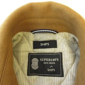 シップス SHIPS 美品SUPER140'S シングル ピーコート ウール100