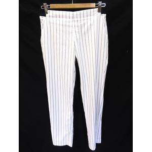 ユニクロ Uniqlo テーパード パンツ ストレッチ ストライプ 白 ホワイト M レディース 146 ベクトルパーク