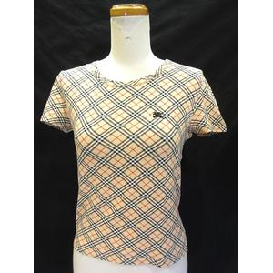 バーバリー　ブルーレーベル　M チェック柄 半袖Tシャツ ロゴ 人気✨ バーバリーブルーレーベル Tシャツ 半袖 Mサイズ ピンク