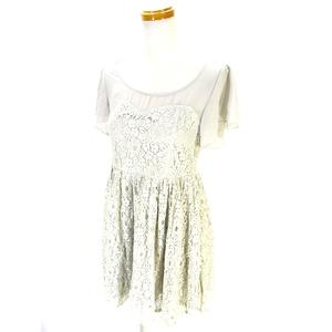 ワンアフター アナザー ナイスクラップ One After Another Nice Claup ワンピース 半袖 膝丈 ミドル レース グレー レディース 146 ベクトルパーク