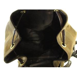 【美品✨️】クレージュ リュック バックパック フラップ 金具 ロゴ ブラウン クレージュ courreges 美品 リュックサック リュック フラップ式
