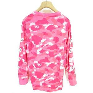 A BATHING APE ピンク迷彩トレーナー A BATHING APE WARM UP CAMO OVERSIZED CREWNECK SWEAT SHIRT ア