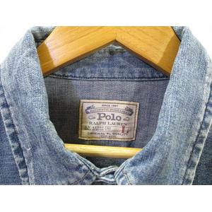 RRL ポロラルフローレン 長袖シャツ ウエスタンシャツ デニム インディゴ S 楽天市場】ラルフローレン POLO Ralph Lauren インディゴ リペア