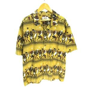 サンサーフ 東洋 SUN SURF アロハ シャツ 半袖 SS38474 NIGHT IN HARLEM HOPSACK ブラウン L メンズ