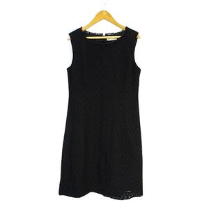 アリスバーリー Aylesbury ワンピース ノースリーブ 袖なし レース 裏地付き 膝丈 ブラック 黒 size9 レディース