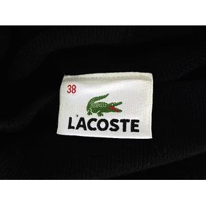 ブラック 長袖 ハイネック カットソー ラコステ LACOSTE ハイネック リブニット カットソー 長袖