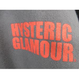 ヒステリックグラマー　バックガールプリントジップアップパーカー　赤×グレー　レア ヒステリックグラマー HYSTERIC GLAMOUR パーカー ジップアップ