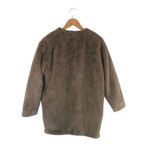 ニコアンド Niko and.. コート ジャケット ファー ノーカラー 起毛 