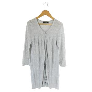 ケティ KETTY ecruefil ニット カーディガン 七分袖 ボタン ラメ グレー サイズM QQQ レディース