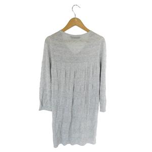 ケティ KETTY ecruefil ニット カーディガン 七分袖 ボタン ラメ グレー サイズM QQQ レディース