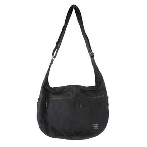 ポーター PORTER ショルダー ボディ バッグ ロゴ アロハ柄 ブラック QQQ メンズ