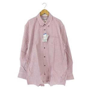 未使用品 ユキトリイ YUKI TORII シャツ 前開き 長袖 チェック サイズ LL ピンク 系 QQQ メンズ