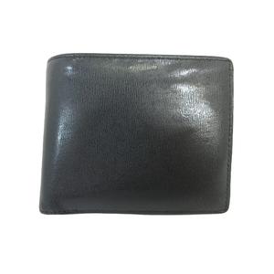 ポールスミス PAUL SMITH 財布 サイフ 二つ折り ウォレット 小銭入れ レザー調 ロゴ 型押し 裏地 無地 ブラック QQQ メンズ