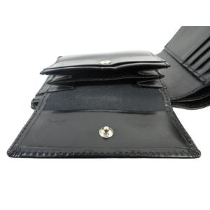 ポールスミス PAUL SMITH 財布 サイフ 二つ折り ウォレット 小銭入れ レザー調 ロゴ 型押し 裏地 無地 ブラック QQQ メンズ