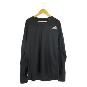 アディダス adidas Tシャツ クルーネック 長袖 プリント サイズ L 黒 QQQ 国内正規 メンズ