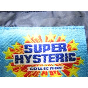 ヒステリックグラマー HYSTERIC GLAMOUR スーパーヒステリック SUPER HYSTERIC デニム 中綿 ベスト ジップアップ ロゴプリント 01203AV01 サイズ S インディゴ QQQ レディース