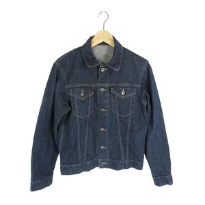 ユニクロ UNIQLO デニム ジャケット ジージャン Gジャン 長袖 ボタン 無地 インディゴ QQQ メンズ
