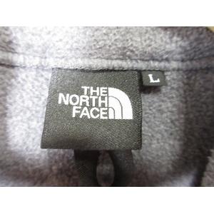 ザノースフェイス THE NORTH FACE NA72051 フリース ジャケット ジップアップ 起毛 ボア ロゴ ワンポイント ブラック グレー サイズL QQQ メンズ