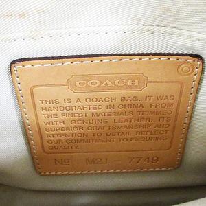 コーチ COACH 7749 アクセサリーポーチ バッグ 鞄 ボーダー キャンバス