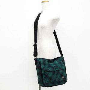 ポーター PORTER ショルダーバッグ 鞄 チェック柄 モスグリーン